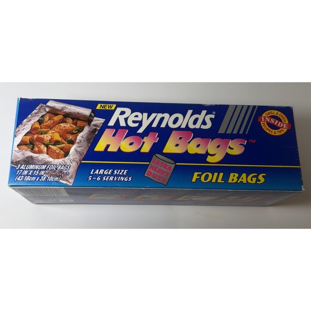 Reynolds Hot Bags Foil Regular Size Extra Heavy Duty 3 Bags Discontinued